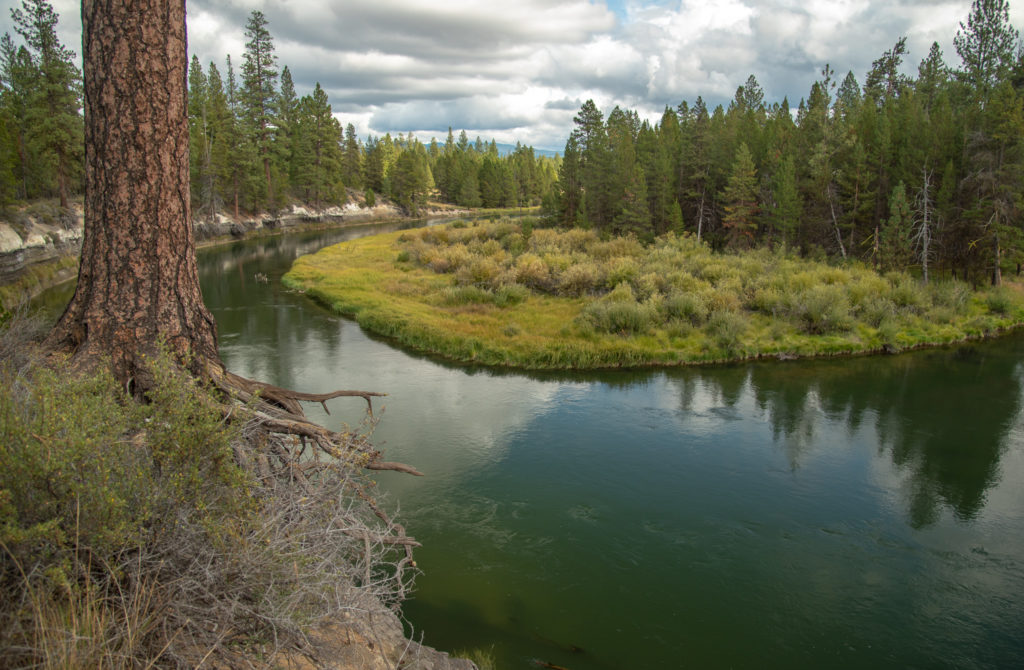 River running through LaPine State Park. Fall Hikes near Bend