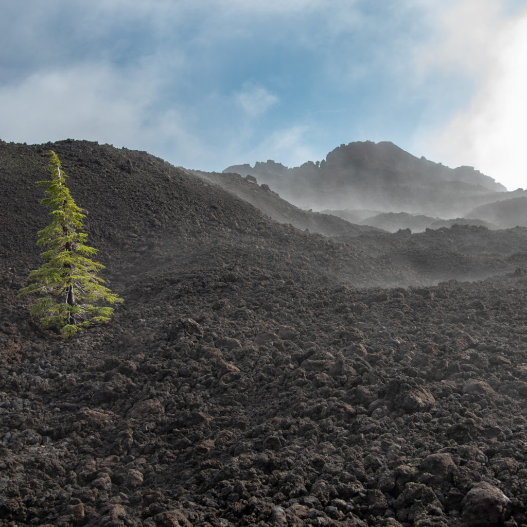 Lave rock on Little Belknap Crater Hike.  Fall Hikes Near Bend